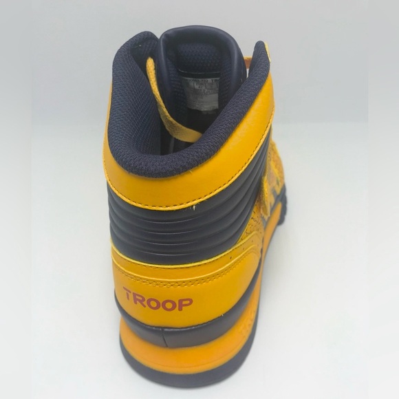 Men's Troop Cobra Mid Mustard Yellow | Navy High-Top Sneakers NWT - Picture 4 of 5